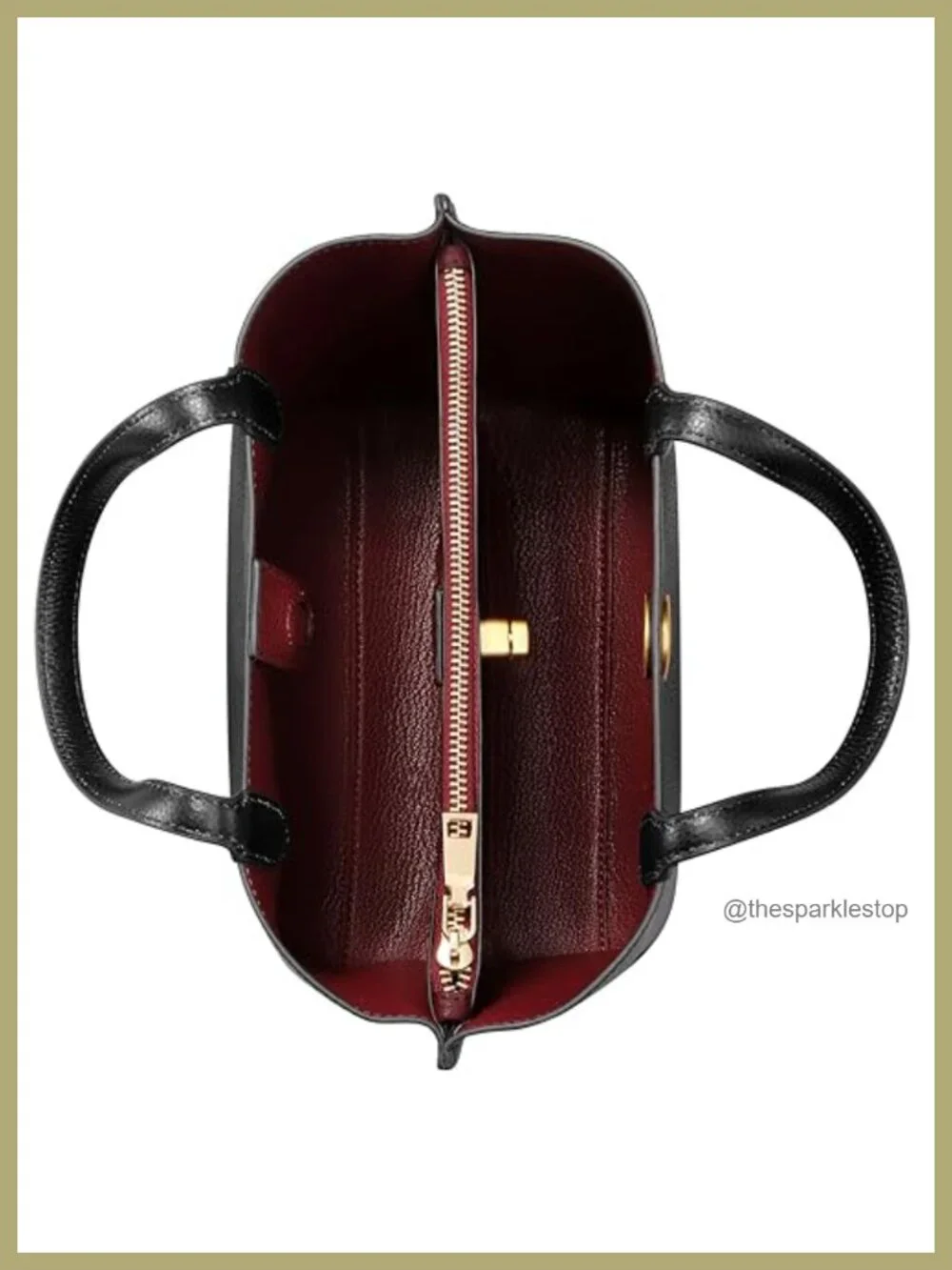 Genuine Leather Satchel Tote Bag Women's Medium Handbag with Gold Hardware